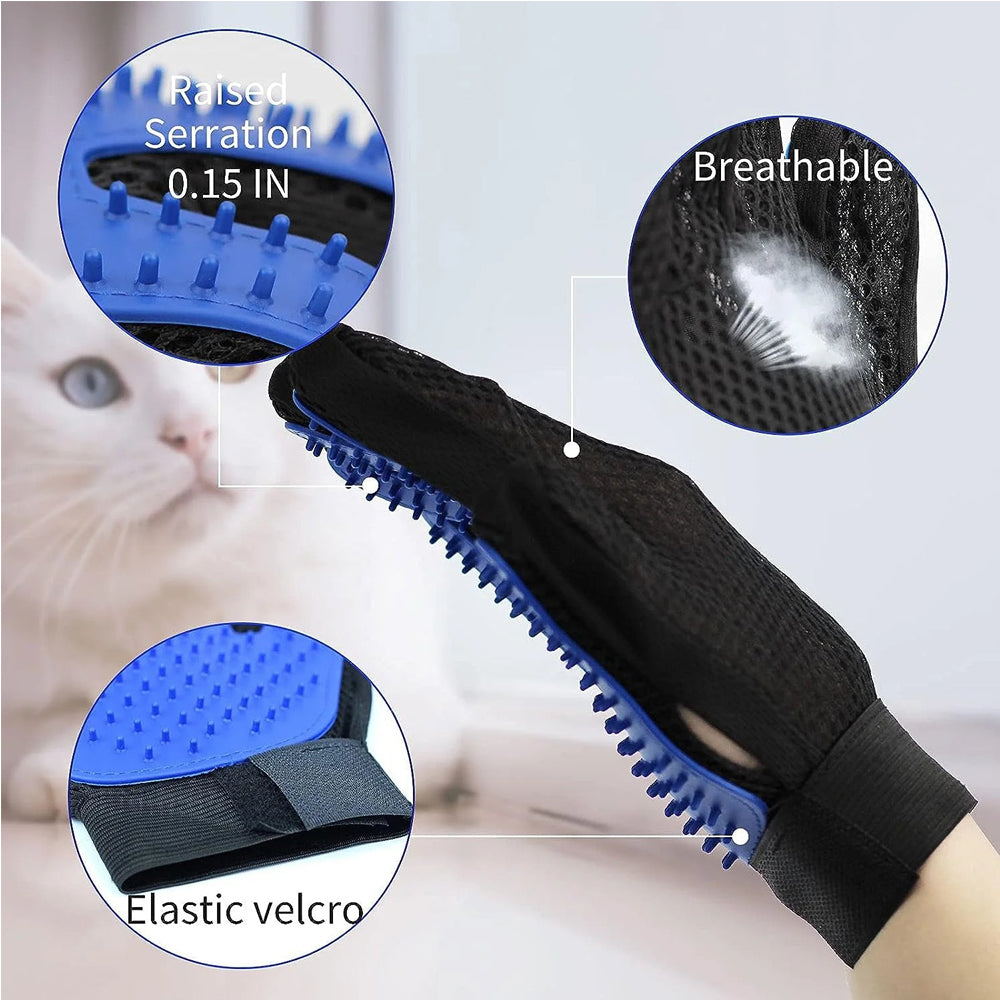 Pet Shedding & Grooming Gloves – Gentle Deshedding for Dogs & Cats (Pair)